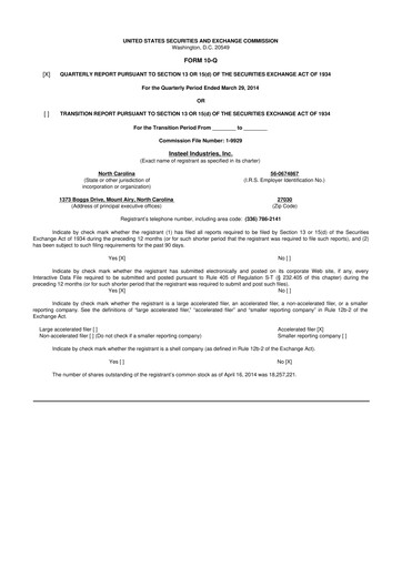 Vorschaubild Insteel Industries 10-Q Quartalsbericht  