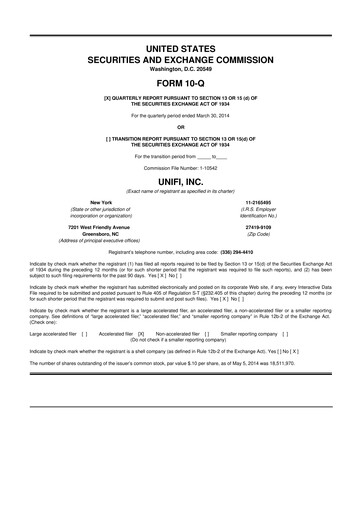 Thumbnail Unifi 10-Q Quarterly Report FY2014 