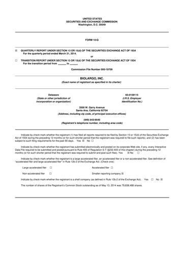 Thumbnail BioLargo 10-Q Quarterly Report FY 