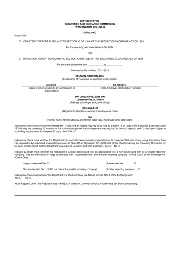 Vorschaubild Imunon 10-Q Quartalsbericht 2014 