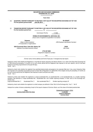 Thumbnail Perma-Fix Environmental Services 10-Q Quarterly Report FY2014 
