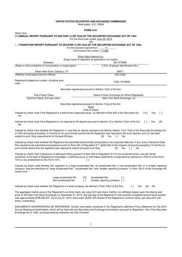 Vorschaubild Ethan Allen
 10-K Jahresbericht 2014