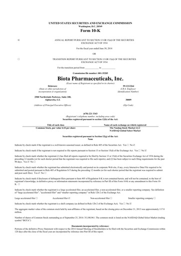 Miniature Vaxart 10-K Rapport annuel 2014