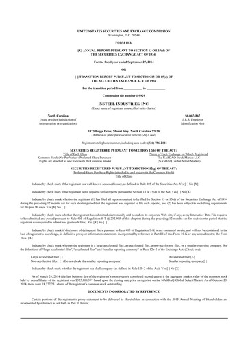 Thumbnail Insteel Industries 10-K Annual Report 2014