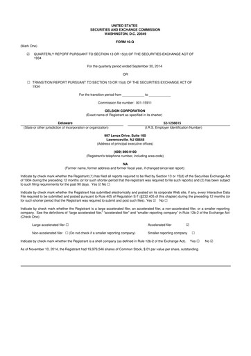 Vorschaubild Imunon 10-Q Quartalsbericht 2014 