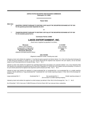 Thumbnail Golden Entertainment
 10-Q Quarterly Report FY2014 