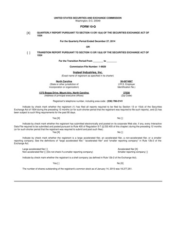 Vorschaubild Insteel Industries 10-Q Quartalsbericht  