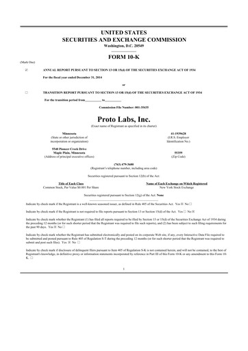 Thumbnail Protolabs 10-K Annual Report 2014