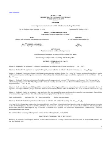 Vorschaubild Ames National Corp. 10-K Jahresbericht 2014