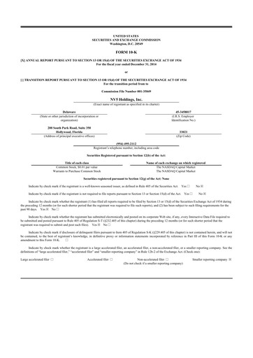 Thumbnail NV5 Global
 10-K Annual Report 2014