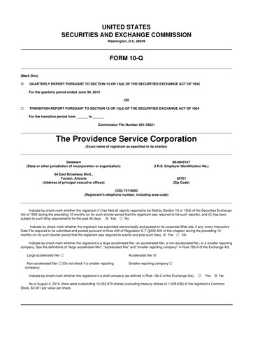 Thumbnail ModivCare 10-Q Quarterly Report FY2015 