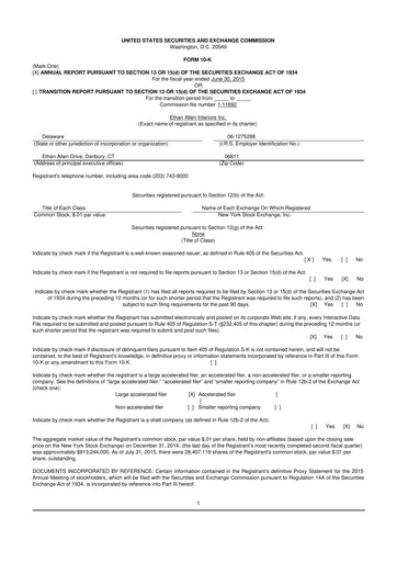 Vorschaubild Ethan Allen
 10-K Jahresbericht 2015