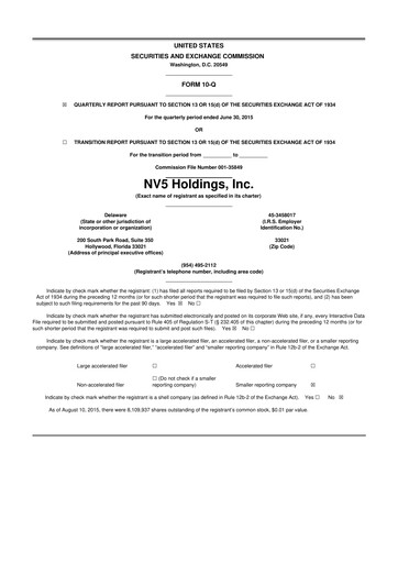 Thumbnail NV5 Global
 10-Q Quarterly Report FY2015 