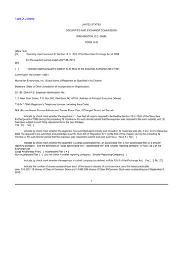 Vorschaubild Hovnanian Enterprises
 10-Q Quartalsbericht  