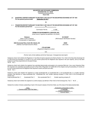 Thumbnail Perma-Fix Environmental Services 10-Q Quarterly Report FY2015 