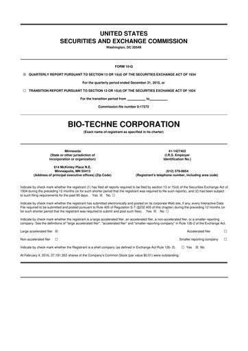 Vorschaubild Bio-Techne 10-Q Quartalsbericht 2016 