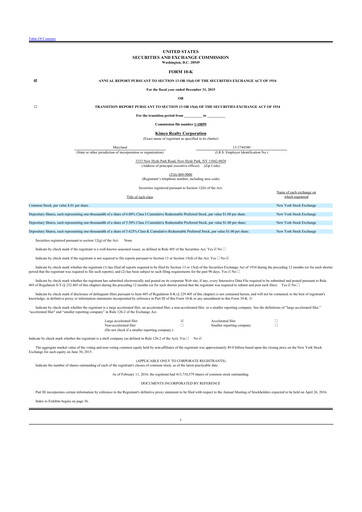 Thumbnail Kimco Realty
 10-K Annual Report 2015