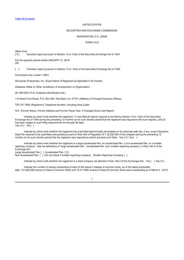 Vorschaubild Hovnanian Enterprises
 10-Q Quartalsbericht  