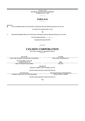 Vorschaubild Imunon 10-K Jahresbericht 2015