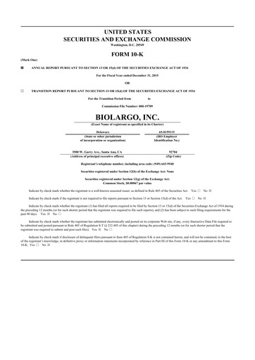 Thumbnail BioLargo 10-K Annual Report 2015