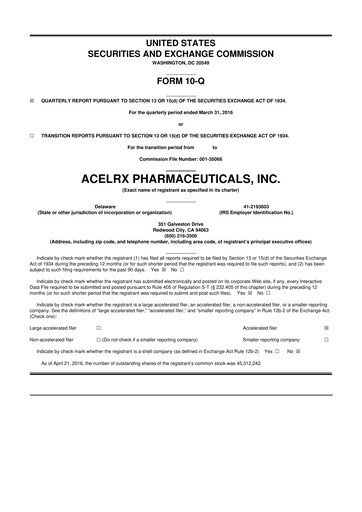 Thumbnail Talphera 10-Q Quarterly Report FY2016 