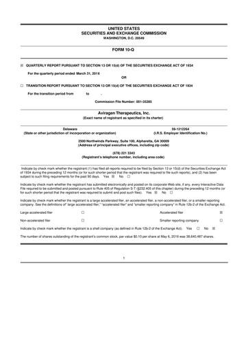 Thumbnail Vaxart 10-Q Quarterly Report FY2016 