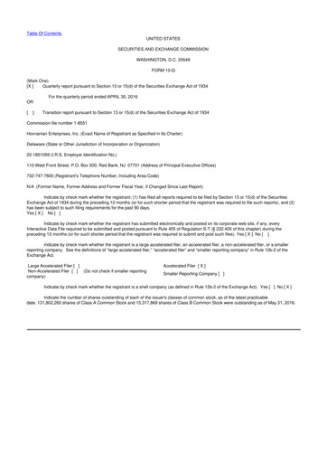 Vorschaubild Hovnanian Enterprises
 10-Q Quartalsbericht  