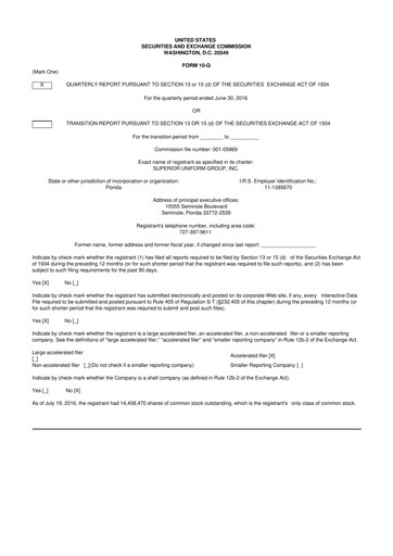 Thumbnail Superior Group of Companies 10-Q Quarterly Report FY2016 