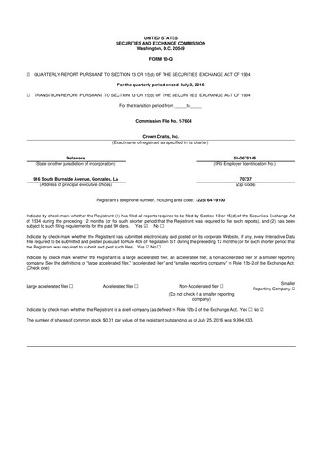 Thumbnail Crown Crafts 10-Q Quarterly Report FY2017 