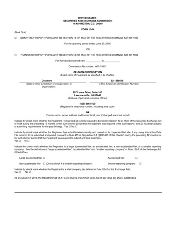 Vorschaubild Imunon 10-Q Quartalsbericht 2016 