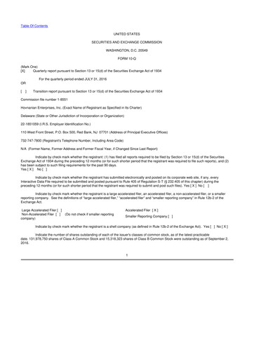 Vorschaubild Hovnanian Enterprises
 10-Q Quartalsbericht  