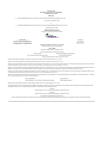 Thumbnail 1-800-Flowers.com, Inc.
 10-K Annual Report 2016