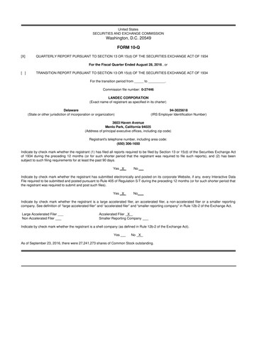 Thumbnail Lifecore Biomedical 10-Q Quarterly Report FY 