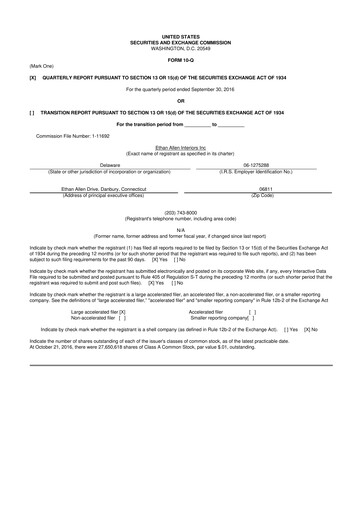 Thumbnail Ethan Allen
 10-Q Quarterly Report FY2017 