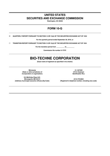 Vorschaubild Bio-Techne 10-Q Quartalsbericht 2017 