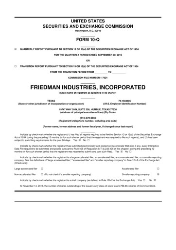 Vorschaubild Friedman Industries 10-Q Quartalsbericht 2017 