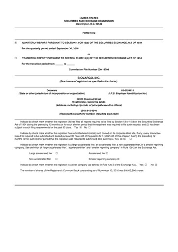 Thumbnail BioLargo 10-Q Quarterly Report FY 