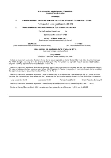 Vorschaubild BIO-key International
 10-Q Quartalsbericht 2016 