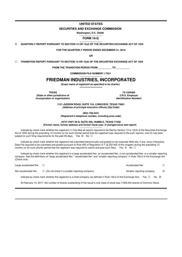 Vorschaubild Friedman Industries 10-Q Quartalsbericht 2017 