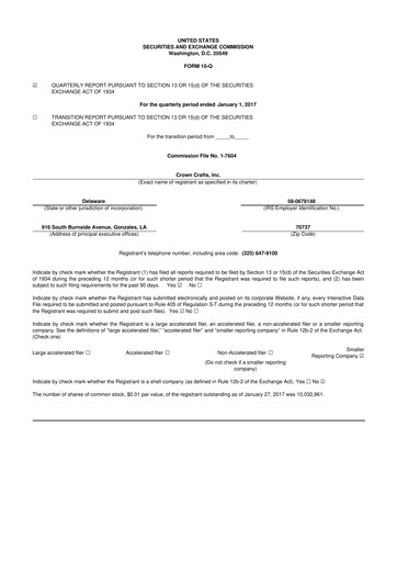 Thumbnail Crown Crafts 10-Q Quarterly Report FY2017 