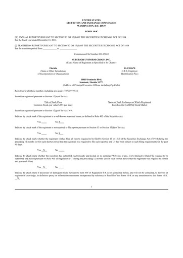 Thumbnail Superior Group of Companies 10-K Annual Report 2016