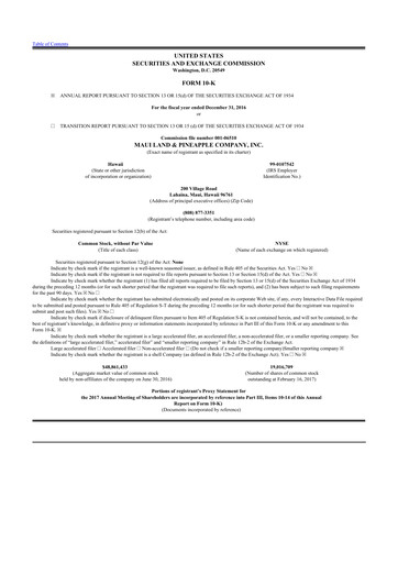 Thumbnail Maui Land & Pineapple Company 10-K Annual Report 2016