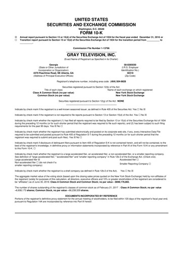 Thumbnail Gray Media
 10-K Annual Report 2016
