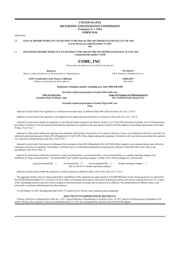 Thumbnail Cohu 10-K Annual Report 2016