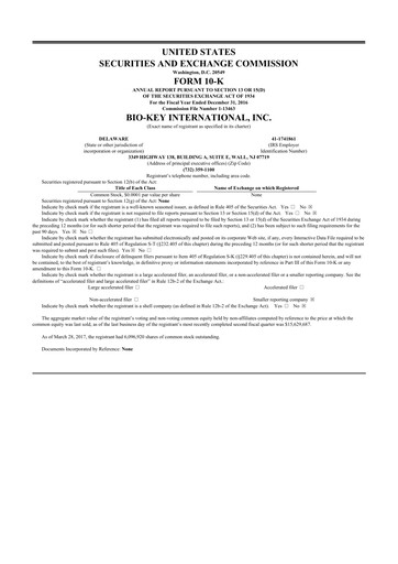 Thumbnail BIO-key International
 10-K Annual Report 2016