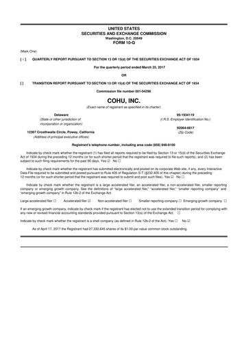 Thumbnail Cohu 10-Q Quarterly Report FY2017 