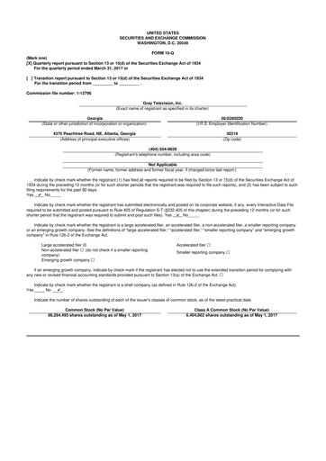 Thumbnail Gray Media
 10-Q Quarterly Report FY2017 
