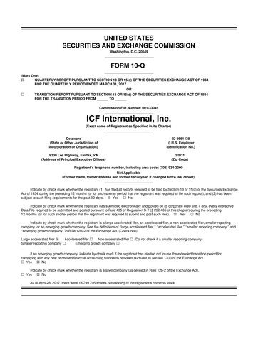 Thumbnail ICF International 10-Q Quarterly Report FY2017 