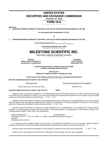 Vorschaubild Milestone Scientific 10-Q Quartalsbericht 2017 