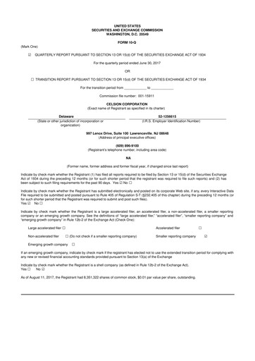 Vorschaubild Imunon 10-Q Quartalsbericht 2017 